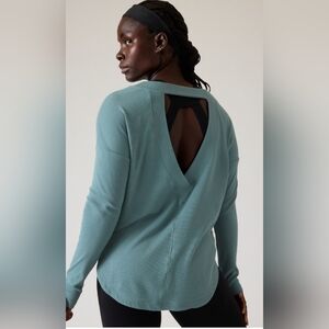 Athleta Oxidized Green Presence Sweatshirt